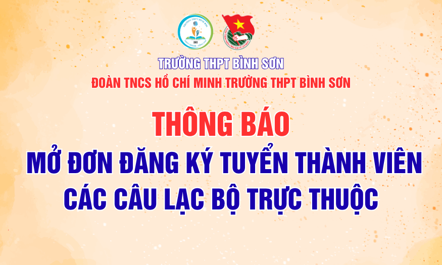 Các câu lạc bộ Đoàn trường THPT Bình Sơn đồng loạt mở đơn tuyển thành viên
