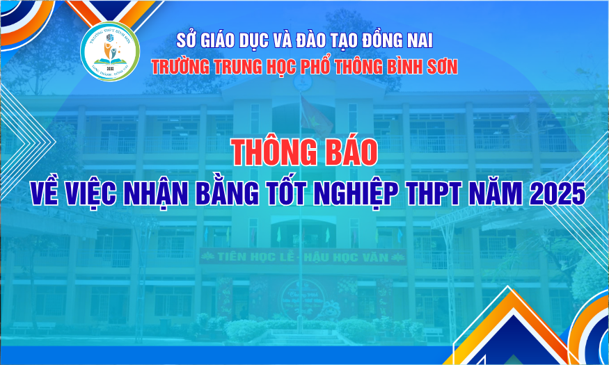 Thông báo về việc nhận bằng tốt nghiệp THPT năm 2025